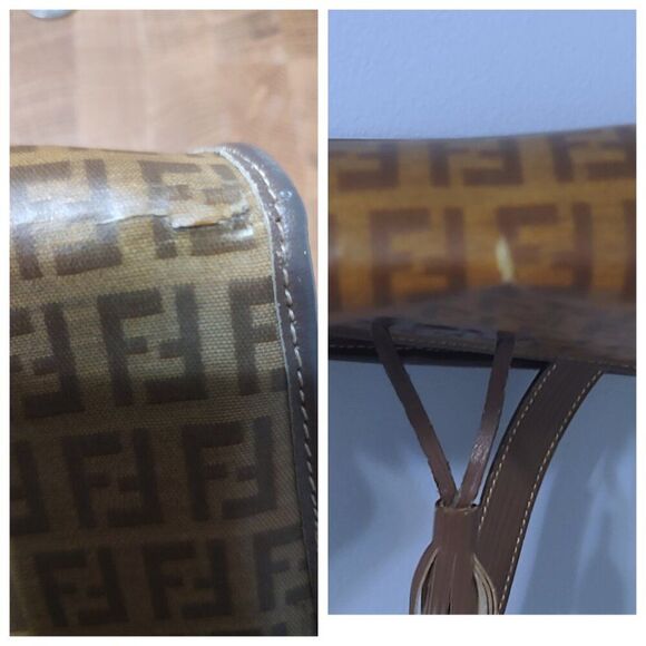 Fendi zucca vintage coated canvas crossbody EUC - Picture 9 of 10